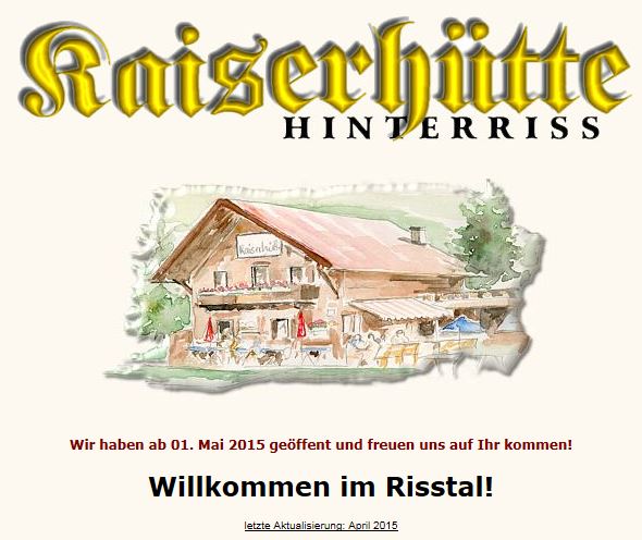 Klicke auf die Grafik für eine größere Ansicht
Name: Kaiserhütte.JPG
Hits: 430
Größe: 56,1 KB
ID: 192383