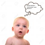 39625334-Baby-geben-fragenden-Blick-in-die-Kamera-Studio-Portrait-ber-wei-Denken-Sie-Luftblase-f.jpg