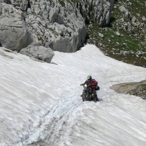 Schneefeld auf der Ligurischen