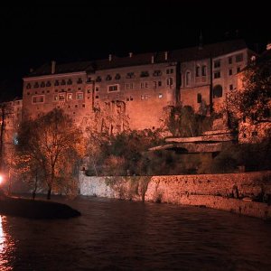 Schloss Krumau bei Nacht