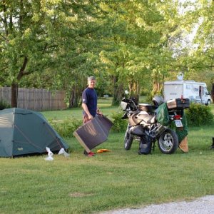 Leere Campingpltze Mitte Mai bei Karlovac