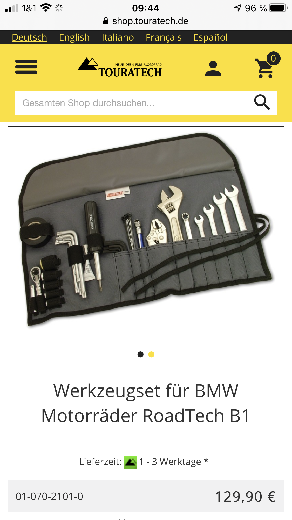 Touratech Profi Werkzeugset für BMW Motorräder, 70 teilig