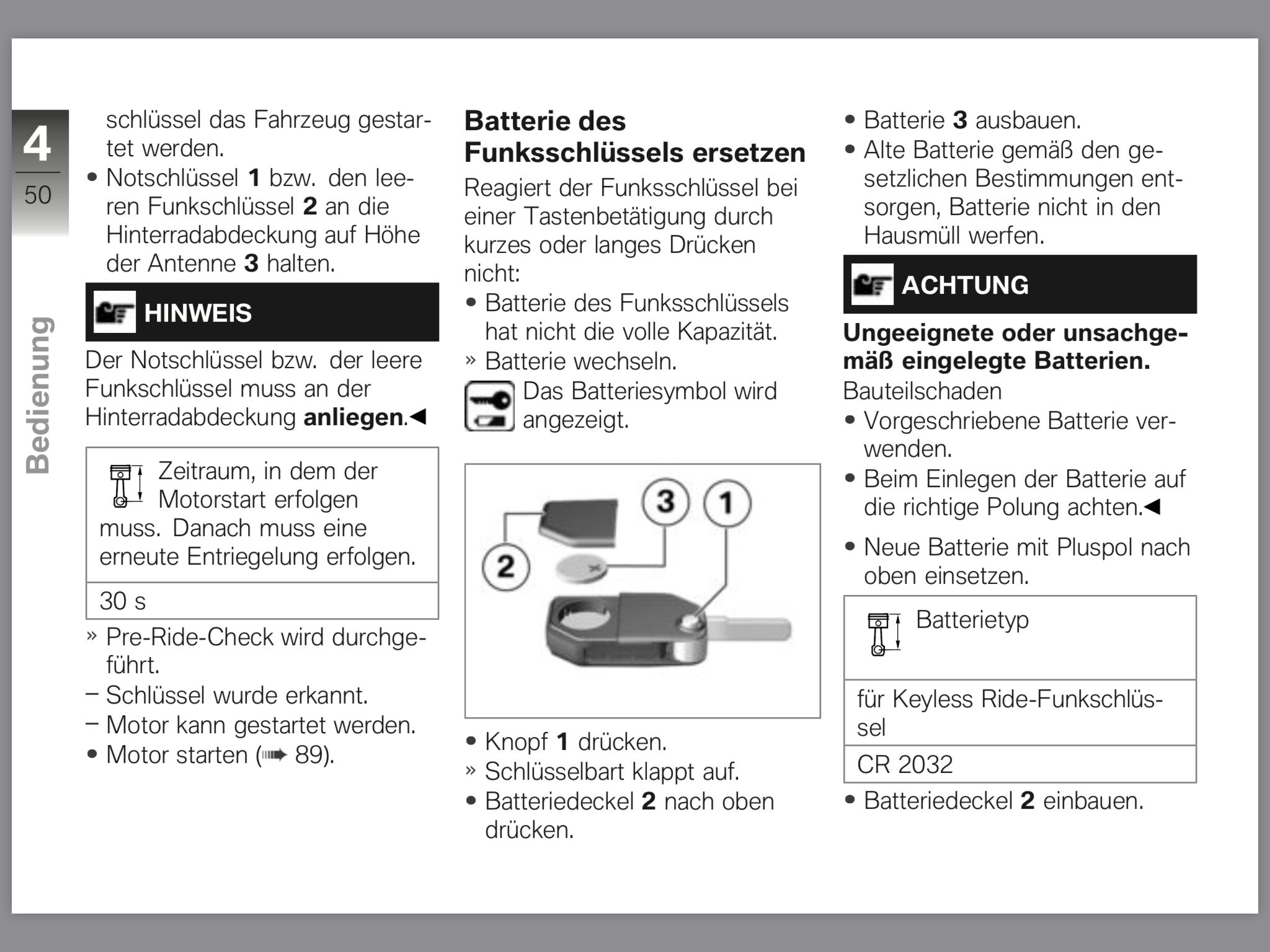 Zundschlussel Keyless funktioniert nicht mehr
