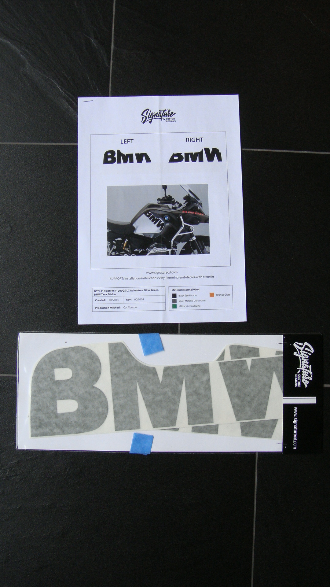 Aufkleber BMW R 1200 1250 GS Adventure LC Seite Tank Karte Alte Blau Bm Sb Bj 31