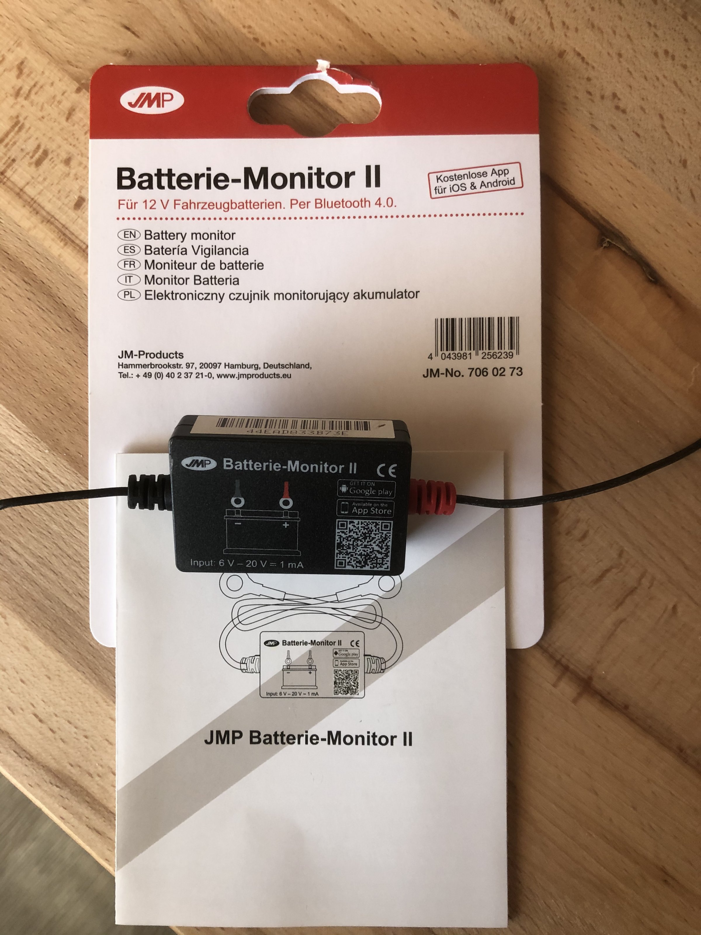 JMP Batterie Monitor mit Bluetooth für Smartphone mit App