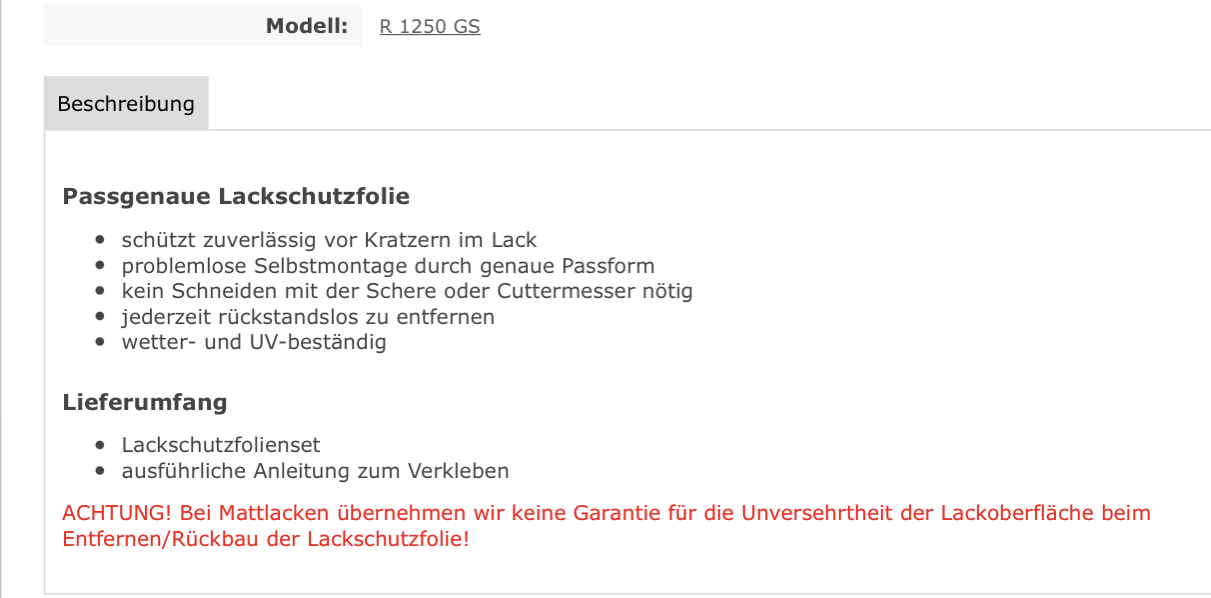 Lackschutzfolien Set Tankrucksack 2-teilig BMW R 1250 GS Bj. ab 19, 1.png