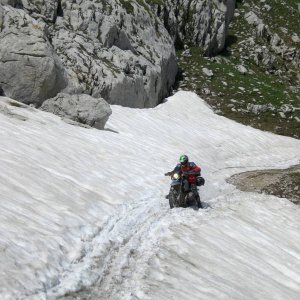 Schneefeld auf der Ligurischen