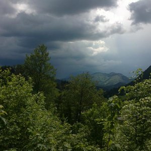 Am Ochssattel mit Bick in Höllental