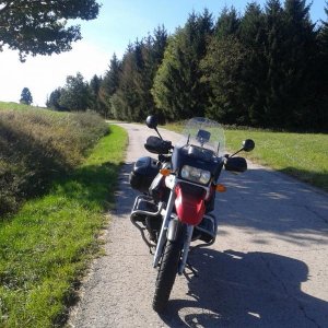 Ein sehr beliebtes Reiseziel: Thüringer Wald, Nähe Schleiz.