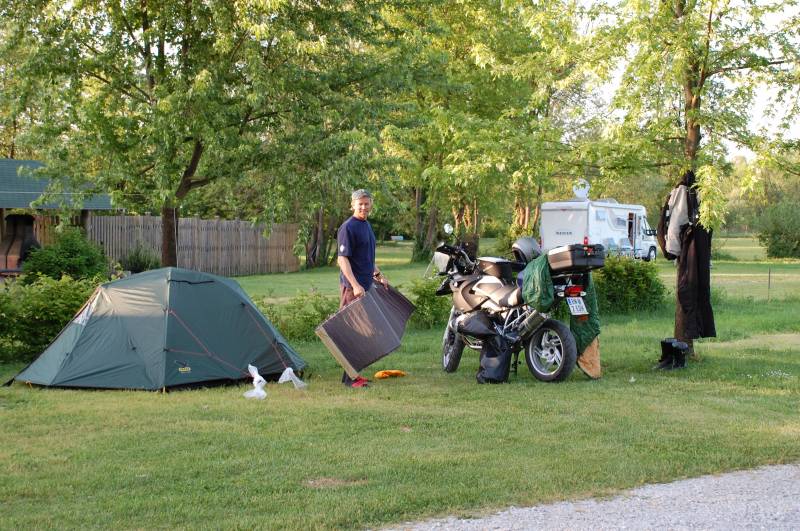Leere Campingpltze Mitte Mai bei Karlovac