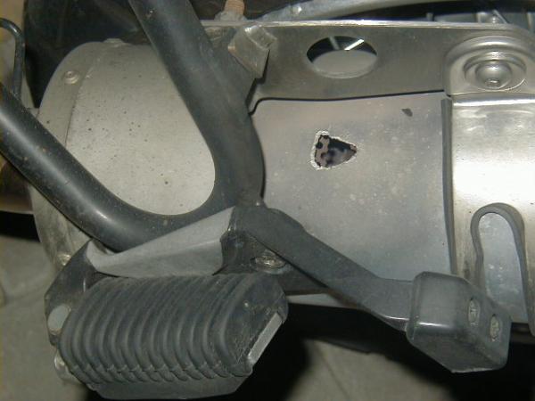 Loch im Shark!!! :-(((