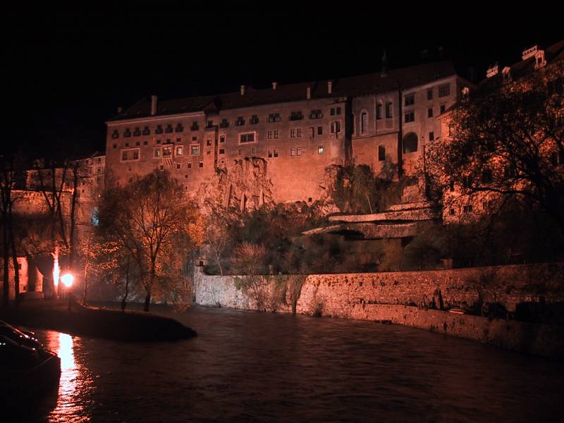 Schloss Krumau bei Nacht