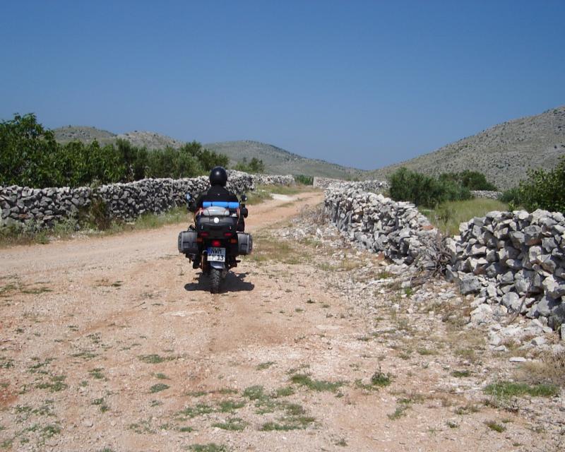 Schotterpiste in Kroatien
