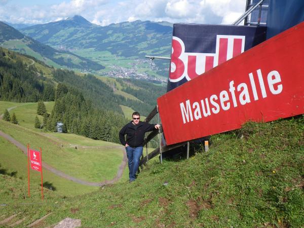 wanderung auf der streif in kitzbühel, mausefalle