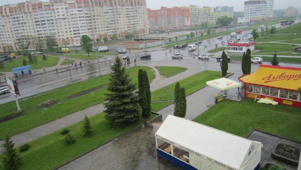 Weissrussland Grodnow , da sieht man das Zelt wo wir Bier getrunken haben